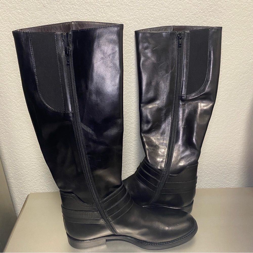 NWOB AGL Attilio Guisti Leombruni Black Leather Riding Boot in Black - Size 37 - Picture 5 of 14